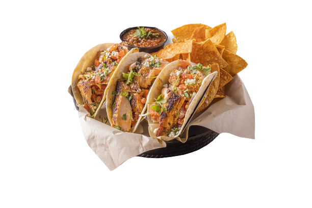 3 BLACKENED SALMON TACOS 
